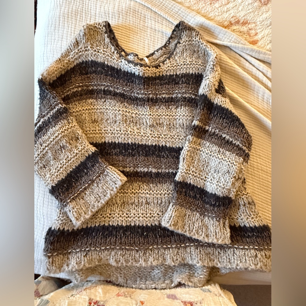 Free People Striped Knit Sweater
